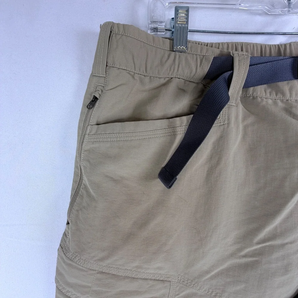 The North Face Convertible Hiking Pants 40 Tan Khaki Zip Off Cargo Outdoor